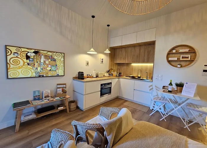 Arcareve - Grand Studio De Standing Avec Terrasse, Jardin Et Acces Direct A La Plage
