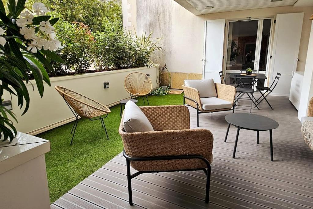 Arcareve - Grand De Standing Avec Terrasse, Jardin Et Acces Direct A La * Arcachon